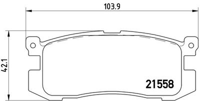 Комплект тормозных колодок, дисковый тормоз BREMBO P 24 025 для FORD USA PROBE