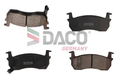 Комплект тормозных колодок, дисковый тормоз DACO Germany 322224 для NISSAN MICRA