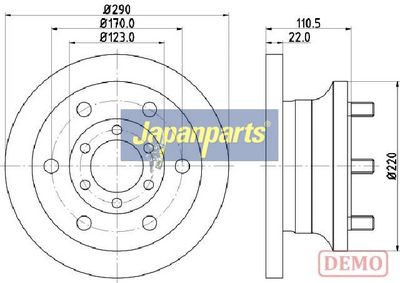 JAPANPARTS Stabdžių diskas