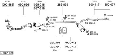 Układ wydechowy BOSAL SYS01169