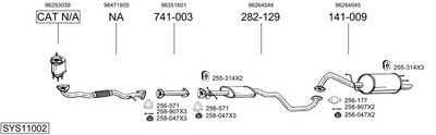 Изпускателна система BOSAL SYS11002