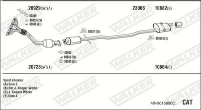Изпускателна система WALKER MNK015890C