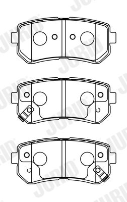 Комплект тормозных колодок, дисковый тормоз JURID 572604J для HYUNDAI i20