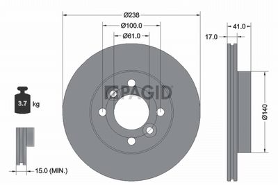 Tarcza hamulcowa PAGID 56509NC