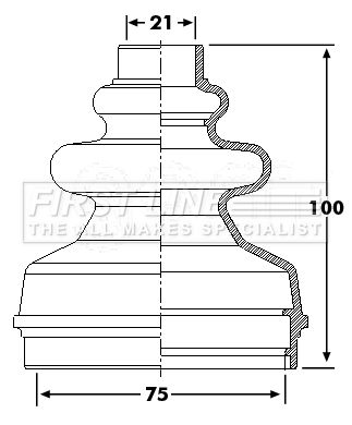 Bellow, drive shaft FIRST LINE FCB6241