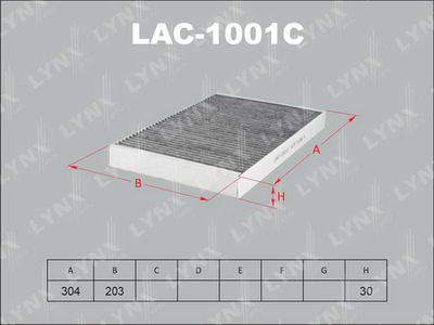 LYNXauto LAC-1001C Фильтр салона  для AUDI ALLROAD (Ауди Аллроад)