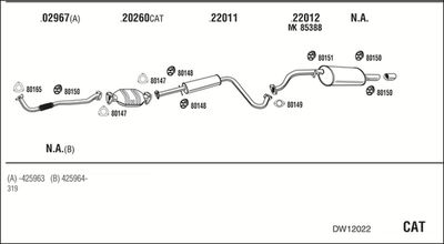 SISTEM DE ESAPAMENT WALKER DW12022