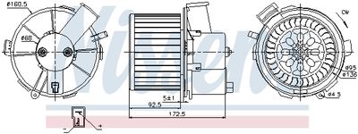Vnútorný ventilátor NISSENS 87092