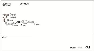 Układ wydechowy WALKER MBK054958A