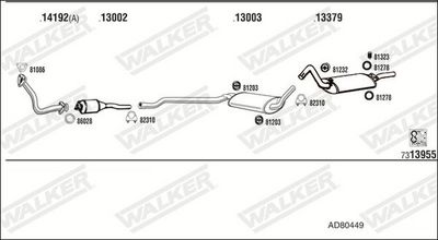 ABGASANLAGE WALKER AD80449