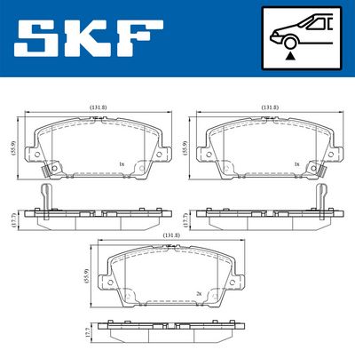 Brake Pad Set, disc brake VKBP 80195 A