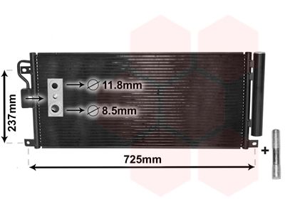 VAN WEZEL 37005638 Радиатор кондиционера  для CHEVROLET  (Шевроле Траx)