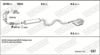 SISTEM DE ESAPAMENT WALKER SAK031161