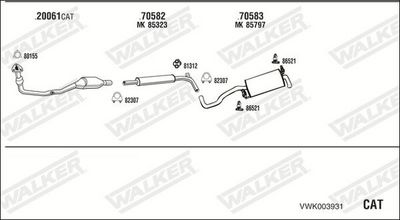 Изпускателна система WALKER VWK003931