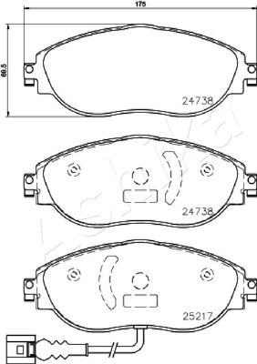 Brake Pad Set, disc brake 50-00-0908