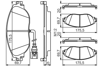 Brake Pad Set, disc brake 0 986 495 350