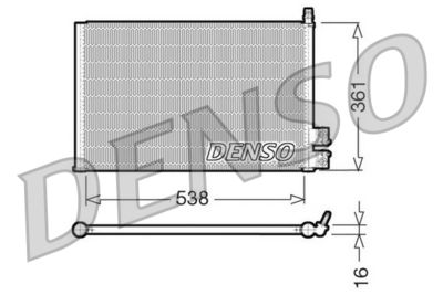 DENSO DCN10021 Радиатор кондиционера  для FORD FUSION (Форд Фусион)