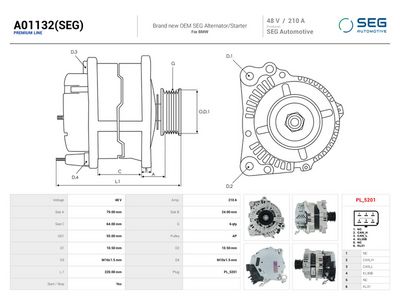Alternátor AS-PL A01132(SEG)