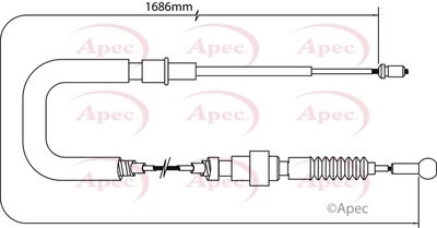 Cable Pull, parking brake APEC CAB1011