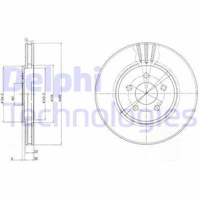 Тормозной диск DELPHI BG4000 для CHRYSLER CIRRUS