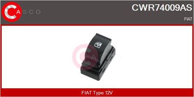 Выключатель, стеклолодъемник CASCO CWR74009AS для FIAT LINEA