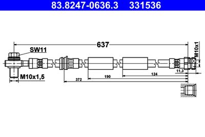 Brake Hose 83.8247-0636.3