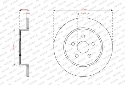 BREMSSCHEIBE FERODO DDF3096C