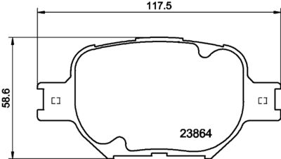 Комплект тормозных колодок, дисковый тормоз 8DB 355 010-201