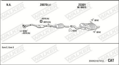 Изпускателна система WALKER BWK016741A