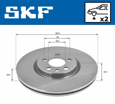 DISC FRANA SKF VKBD80208V2 1