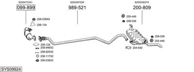 Układ wydechowy BOSAL SYS09924