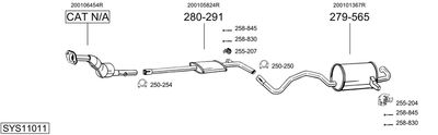 Układ wydechowy BOSAL SYS11011