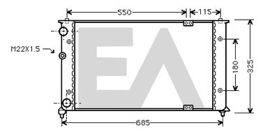 EACLIMA 31R77105 Радиатор охлаждения двигателя EACLIMA для VW CADDY II Автофургон / микроавтобус (9K9A)