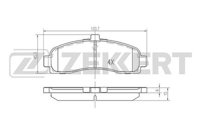 ZEKKERT BS-2154 Тормозные колодки и сигнализаторы  для NISSAN MICRA II (K11) 1.0 i 16V