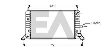 Радиатор, охлаждение двигателя EACLIMA 31R22042 для FORD ORION