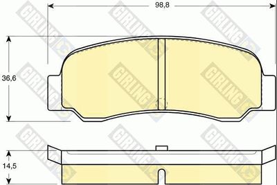 GIRLING 6102099 Тормозные колодки для MITSUBISHI LANCER II (A17_)