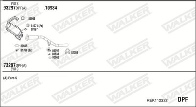 Układ wydechowy WALKER REK112332