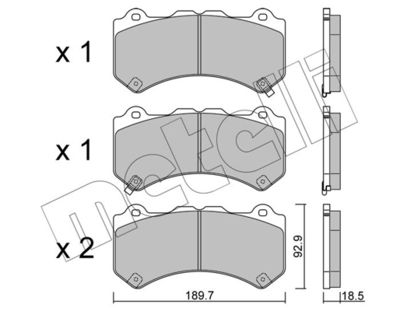 Комплект тормозных колодок, дисковый тормоз METELLI 22-1156-0 для NISSAN GT-R