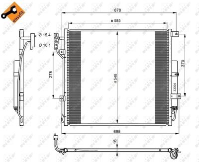 Конденсатор, кондиционер NRF 350220 для LAND ROVER RANGE ROVER