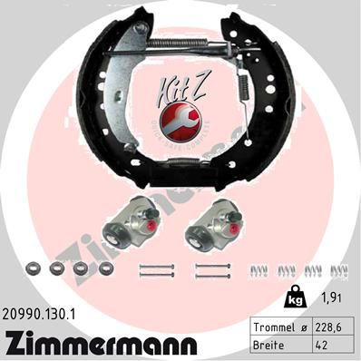 ZIMMERMANN 20990.130.1 Гальмівні колодки барабанні 