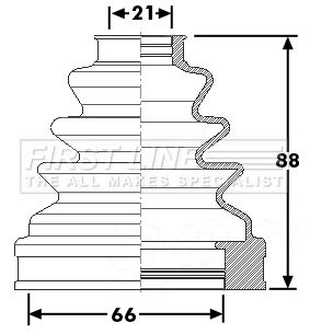 Bellow, drive shaft FIRST LINE FCB6266