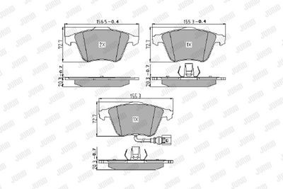 BREMSBELAGSATZ SCHEIBENBREMSE JURID 573463J 1