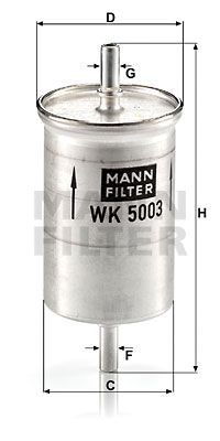 Топливный фильтр MANN-FILTER WK 5003 для SMART FORTWO