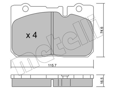 Комплект тормозных колодок, дисковый тормоз METELLI 22-0757-0 для LEXUS LS