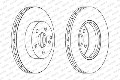 Remschijf set (2 stuks) Voor Links/Rechts past: MERCEDES C (C204), C T-MODEL (S204), C (W204), E (A207), E (C207), E T-MODEL (S212), E (W212), SLC (R172), SLK (R172) 1.6-3.0 01.07-