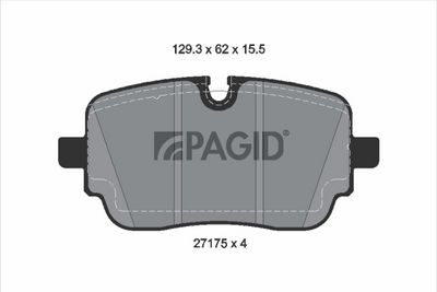 комплект спирачно феродо, дискови спирачки PAGID T4648N