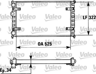 VALEO 730947 Радіатор охолодження двигуна для VW (Фольксваген_)