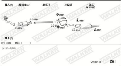 Изпускателна система WALKER VW36148