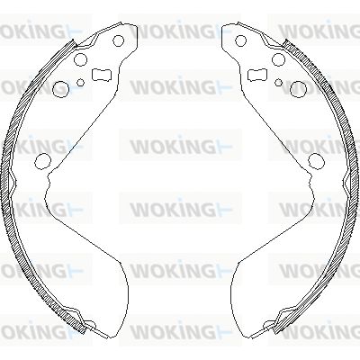 WOKING Z4669.00 Тормозные колодки барабанные  для SUZUKI VITARA Cabrio (ET, TA) 1.6 i 16V (TA02, SE416)
