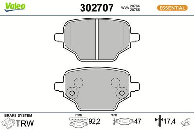 BREMSBELAGSATZ SCHEIBENBREMSE